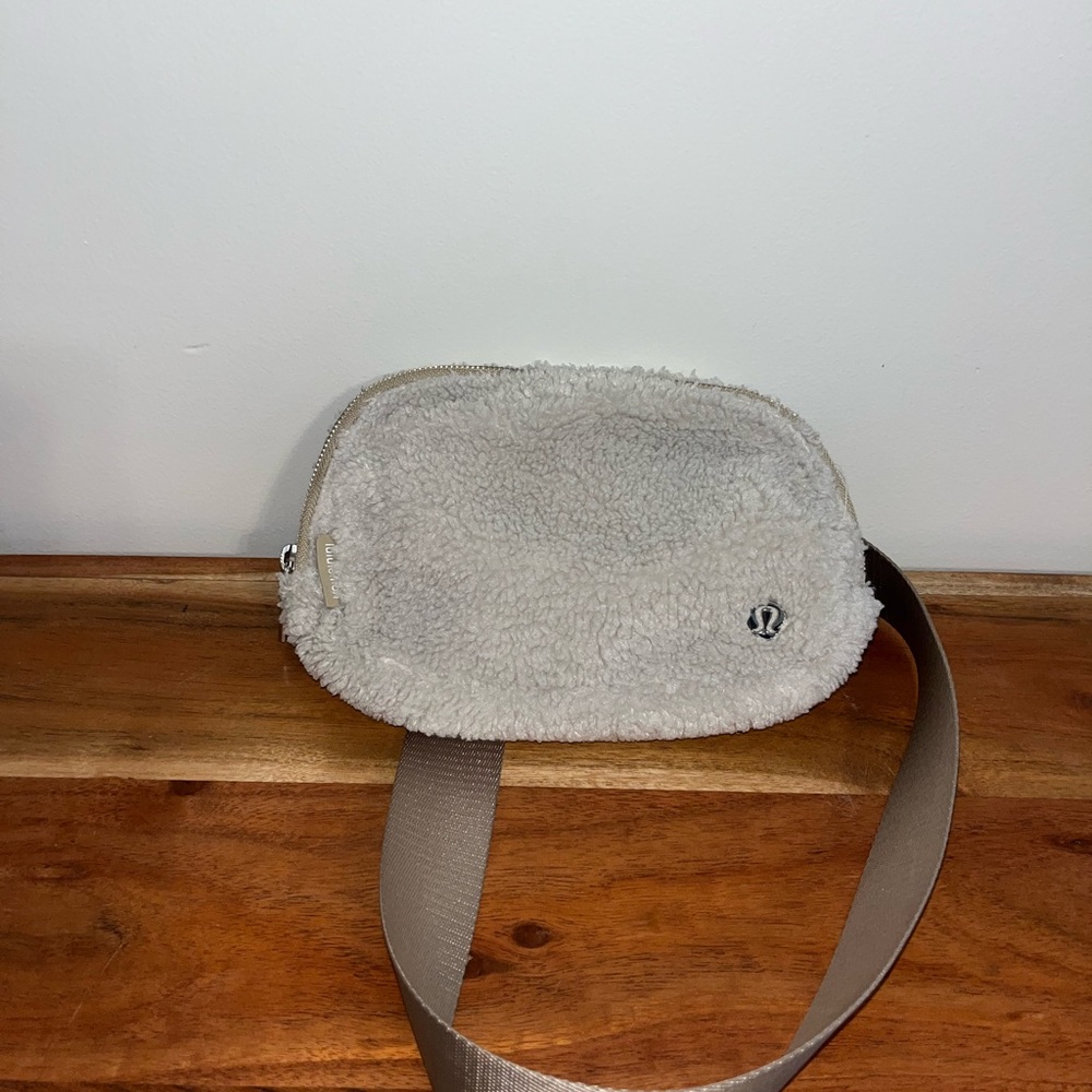 lululemon athletica Cream Sherpa Crossbody Bag